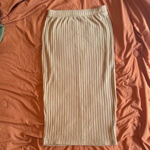Old Navy Small Women's Ribbed Knit Midi Skirt - Camel